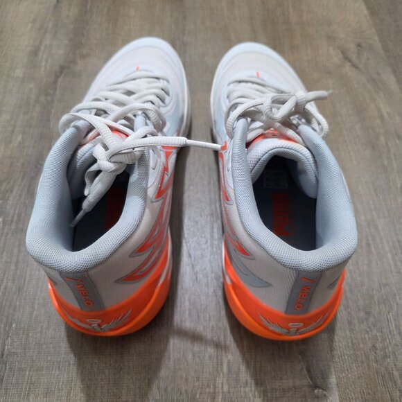 PUMA MELO Basketball Shoes Men’s 13 Grey Orange New Open Box - Picture 3 of 9
